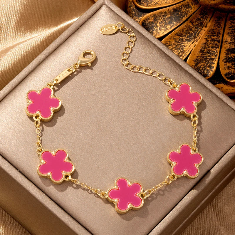 Bracelet fleur à 5 pétales