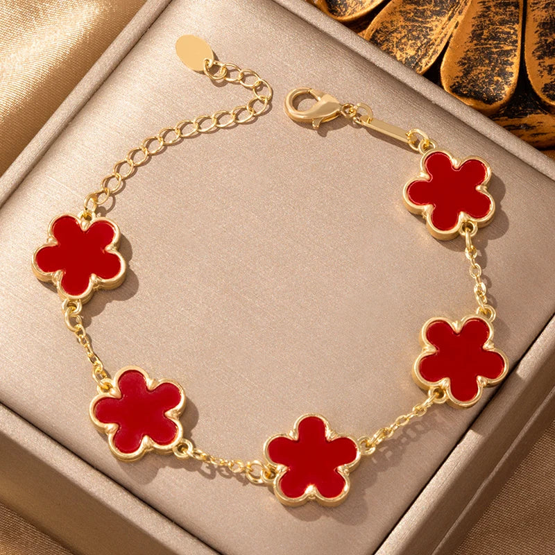 Bracelet fleur à 5 pétales