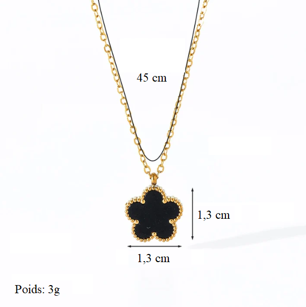 Collier pendentif en fleur Clovara